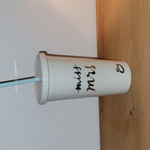 Kate Spade reusable cup with straw